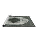 Sideview of Machine Washable Industrial Modern Light Black Rug, wshurb1036