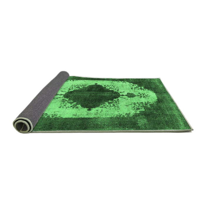 Sideview of Oriental Emerald Green Industrial Rug, urb1036emgrn