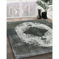 Mid-Century Modern Light Black Oriental Rug, urb1036