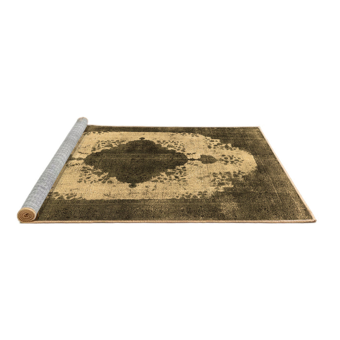 Sideview of Machine Washable Oriental Brown Industrial Rug, wshurb1036brn
