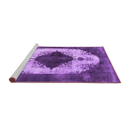 Sideview of Machine Washable Oriental Purple Industrial Area Rugs, wshurb1036pur