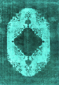 Oriental Turquoise Industrial Rug, urb1036turq