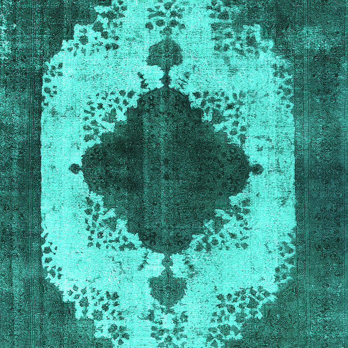 Oriental Turquoise Industrial Rug, urb1036turq