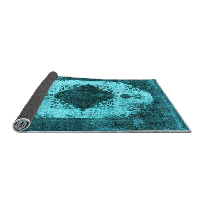 Sideview of Oriental Light Blue Industrial Rug, urb1036lblu