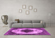 Machine Washable Oriental Pink Industrial Rug in a Living Room, wshurb1036pnk