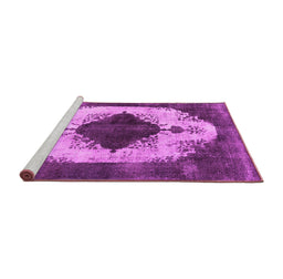 Sideview of Machine Washable Oriental Pink Industrial Rug, wshurb1036pnk