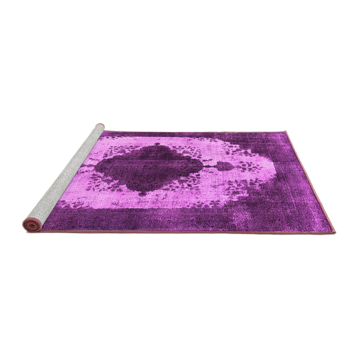 Sideview of Machine Washable Oriental Pink Industrial Rug, wshurb1036pnk