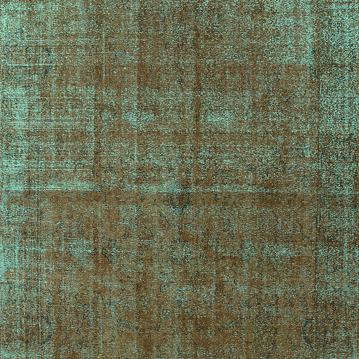 Machine Washable Oriental Turquoise Industrial Area Rugs, wshurb1037turq