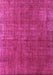 Machine Washable Oriental Pink Industrial Rug, wshurb1037pnk