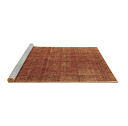 Sideview of Machine Washable Oriental Brown Industrial Rug, wshurb1037brn
