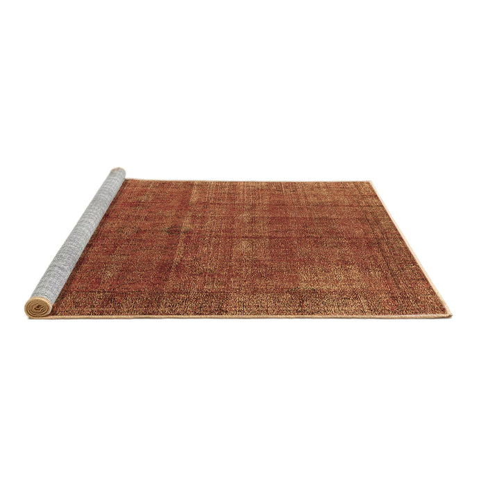 Sideview of Machine Washable Oriental Brown Industrial Rug, wshurb1037brn