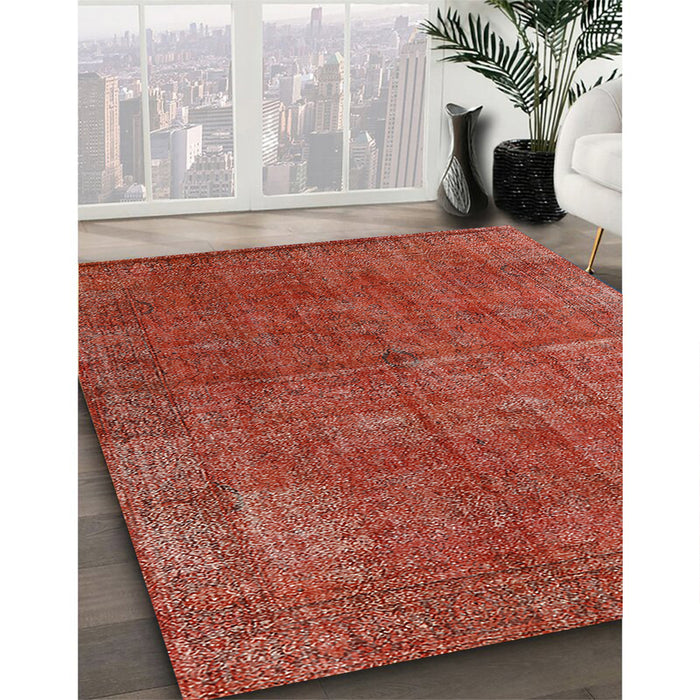 Machine Washable Industrial Modern Orange Rug in a Family Room, wshurb1037