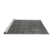 Sideview of Machine Washable Oriental Gray Industrial Rug, wshurb1037gry