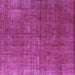 Square Machine Washable Oriental Purple Industrial Area Rugs, wshurb1037pur