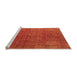 Sideview of Machine Washable Oriental Orange Industrial Area Rugs, wshurb1037org