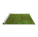 Sideview of Machine Washable Oriental Green Industrial Area Rugs, wshurb1037grn