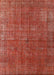 Mid-Century Modern Orange Oriental Rug, urb1037