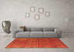 Machine Washable Oriental Orange Industrial Area Rugs in a Living Room, wshurb1037org