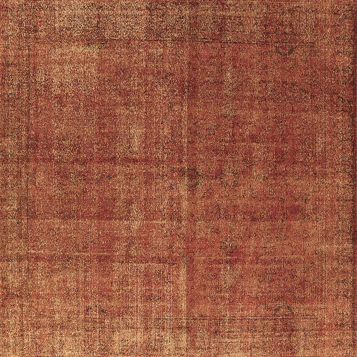 Square Machine Washable Oriental Brown Industrial Rug, wshurb1037brn