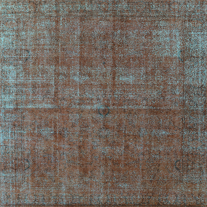 Square Oriental Light Blue Industrial Rug, urb1037lblu