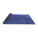 Sideview of Oriental Blue Industrial Rug, urb1038blu