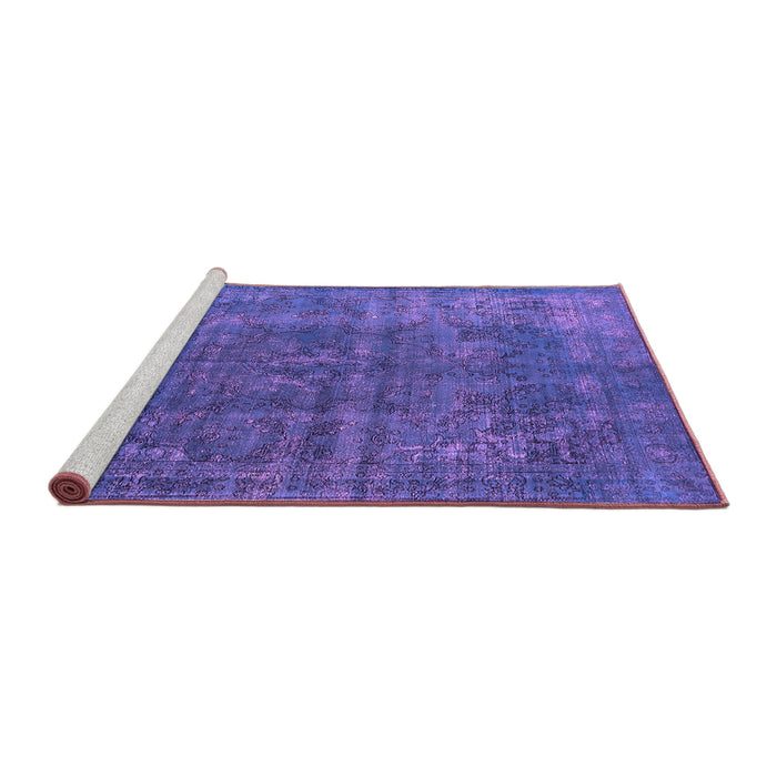 Sideview of Machine Washable Oriental Purple Industrial Area Rugs, wshurb1038pur