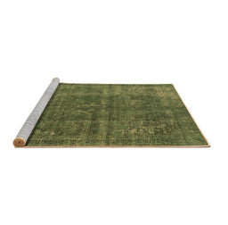 Sideview of Machine Washable Oriental Brown Industrial Rug, wshurb1038brn