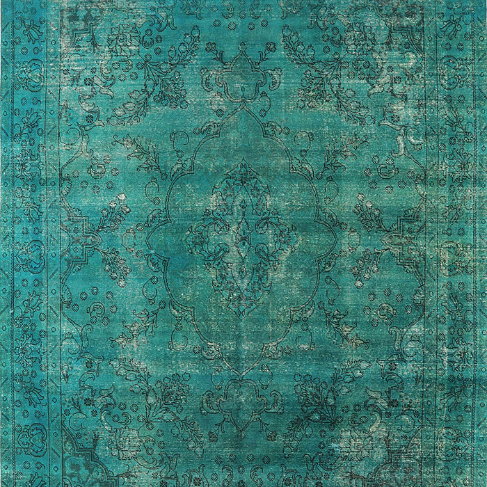 Mid-Century Modern Light Sea Green Oriental Rug, urb1038