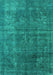 Oriental Turquoise Industrial Rug, urb1038turq