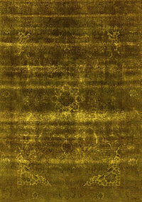 Oriental Yellow Industrial Rug, urb1039yw