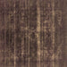 Square Oriental Brown Industrial Rug, urb1039brn