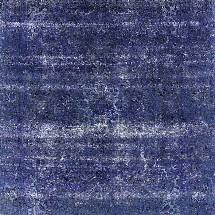 Machine Washable Industrial Modern Lapis Blue Rug, wshurb1039