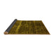 Sideview of Oriental Yellow Industrial Rug, urb1039yw