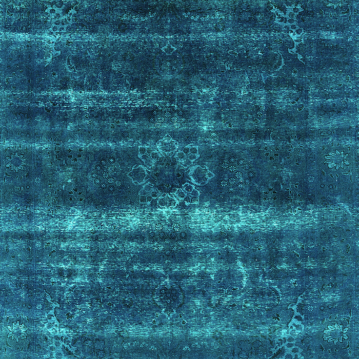 Machine Washable Oriental Turquoise Industrial Area Rugs, wshurb1039turq