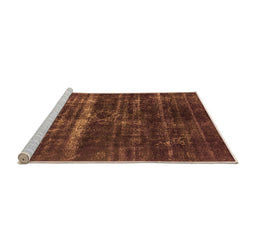 Sideview of Machine Washable Oriental Orange Industrial Area Rugs, wshurb1039org