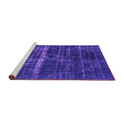 Sideview of Machine Washable Oriental Purple Industrial Area Rugs, wshurb1039pur