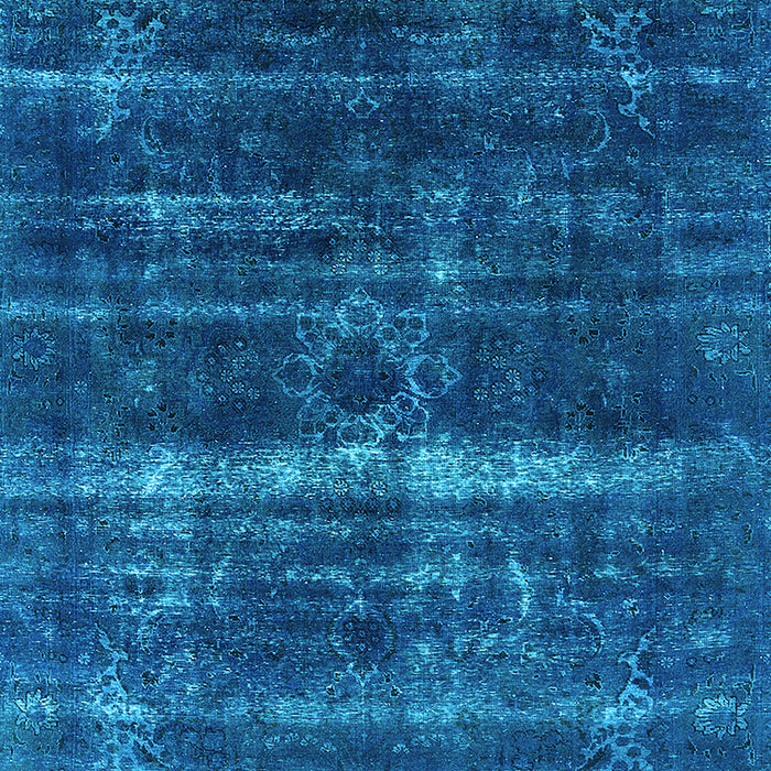 Machine Washable Oriental Light Blue Industrial Rug, wshurb1039lblu