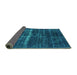 Sideview of Oriental Turquoise Industrial Rug, urb1039turq