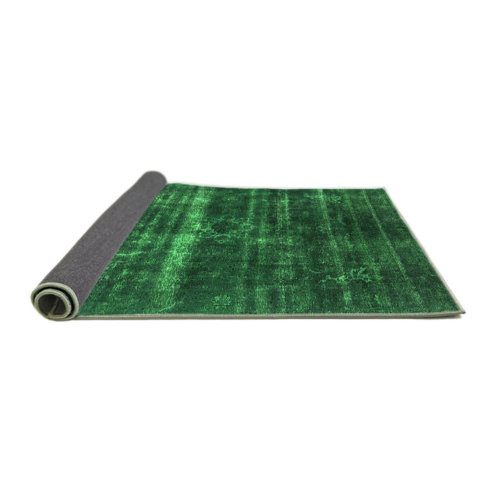 Sideview of Oriental Green Industrial Rug, urb1039grn