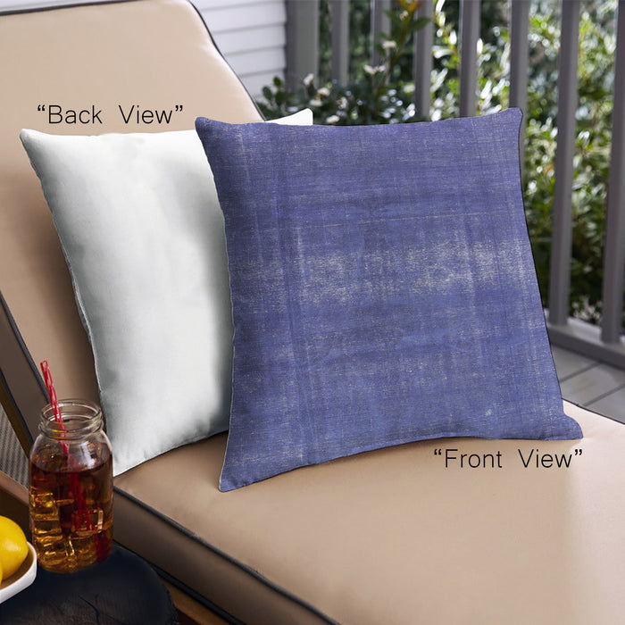 Front View of Mid-Century Modern Urban Square Sapphire Blue Throw Pillow, 18 inch by 18 inch, pwurb1040