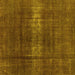 Square Oriental Yellow Industrial Rug, urb1040yw