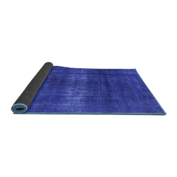 Sideview of Oriental Blue Industrial Rug, urb1040blu