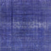 Square Mid-Century Modern Sapphire Blue Oriental Rug, urb1040