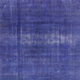 Square Machine Washable Industrial Modern Sapphire Blue Rug, wshurb1040