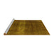 Sideview of Machine Washable Oriental Yellow Industrial Rug, wshurb1040yw