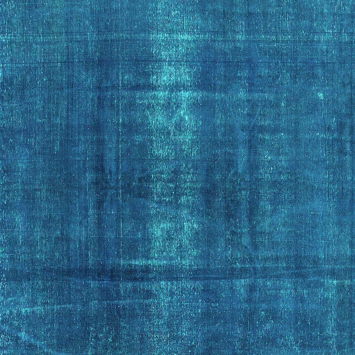 Square Oriental Turquoise Industrial Rug, urb1040turq
