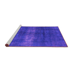 Sideview of Machine Washable Oriental Purple Industrial Area Rugs, wshurb1040pur