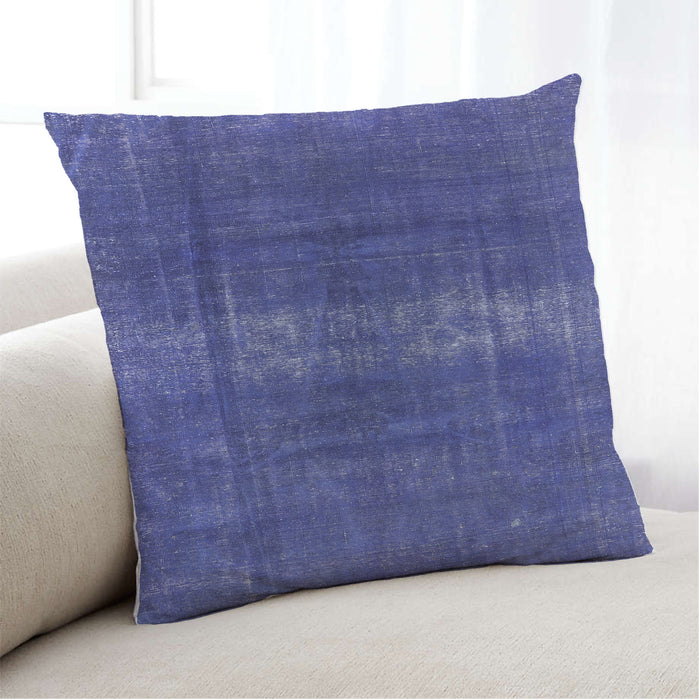 Lifestyle Image of Mid-Century Modern Urban Square Sapphire Blue Throw Pillow, 18 inch by 18 inch, pwurb1040