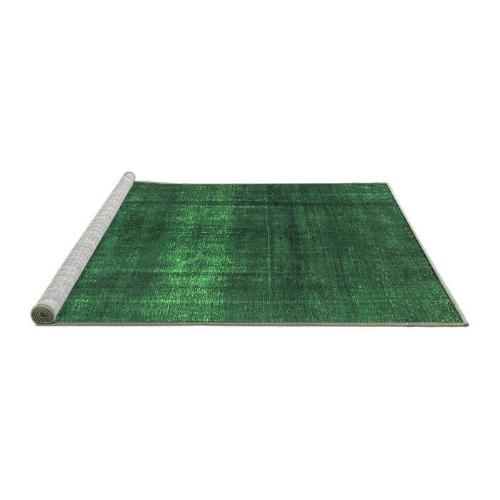 Sideview of Machine Washable Oriental Green Industrial Area Rugs, wshurb1040grn
