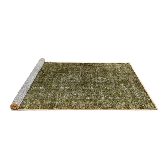 Sideview of Machine Washable Industrial Modern Dark Bronze Brown Rug, wshurb1041